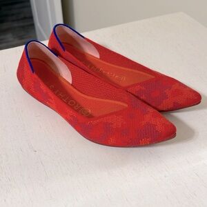 Rothy’s Women’s Red Botanicamo Points (Rare Find) / Size 6.5 / Red, Orange